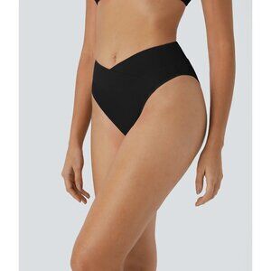 Halara Crossover Bikini Bottom Swimsuit Bikini Swim Bottoms Sz Medium Womens Bla